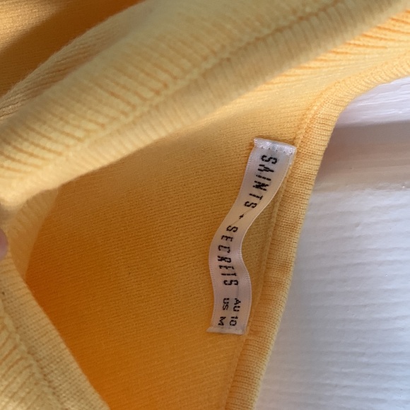 Yellow knit midi dress - Picture 3 of 5